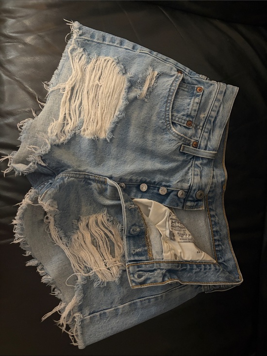 Levi's Pants - LEVI’s Light Blue Distressed Denim Shorts - Women, Sz 29
